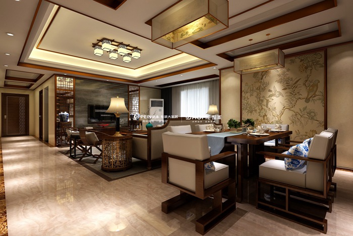 新中式 | 新中式的家具被赋予更多质感，点燃了空间氛围。